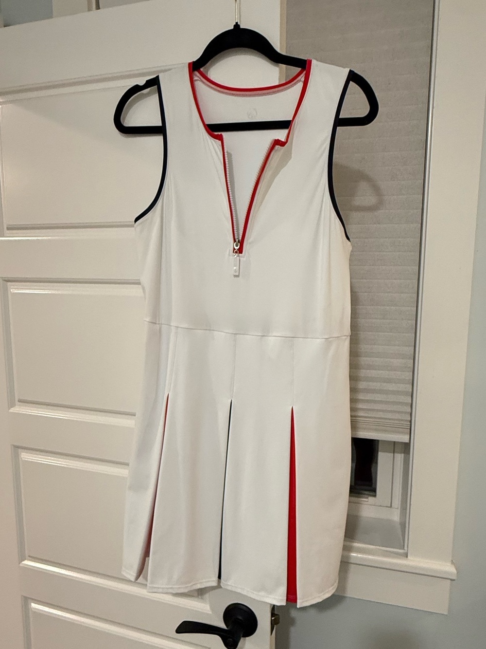 Addison Bay White Sleeveless Tennis Dress with Red Accents size L - Picture 7 of 8